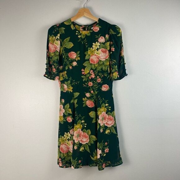 Reformation Bard Floral Mini Dress Size 4 - Picture 2 of 9
